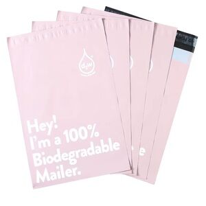 10pcs Biodegradable Pink Mailers | 10x13 Inches 100% Eco Friendly Waterproof Bag